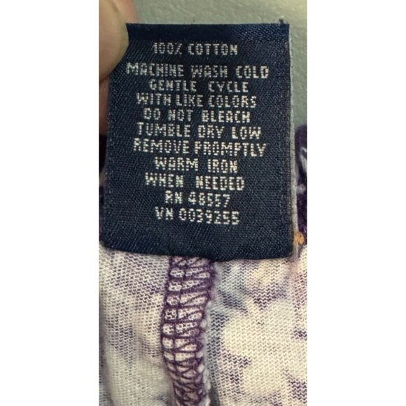 High Sierra Intimates Purple Floral Cotton Pajama Pants XXL - Picture 3 of 8